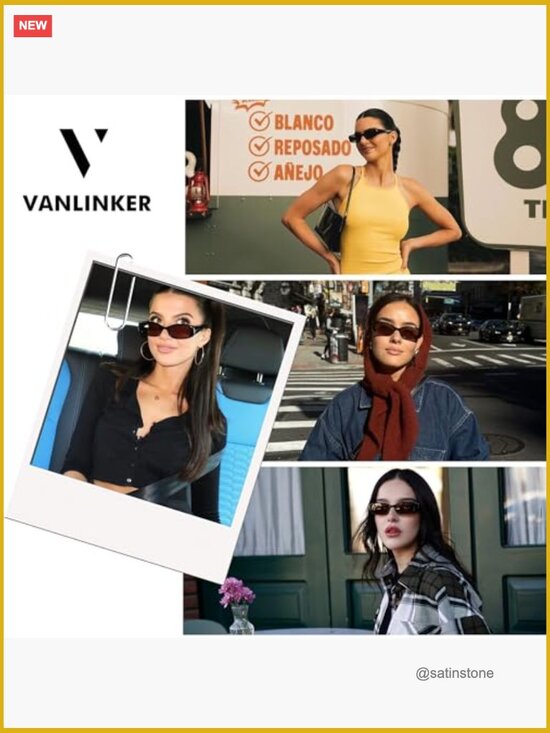 Polarized Rectangle Sunglasses with UV400 Protection 2 Pack main image 3